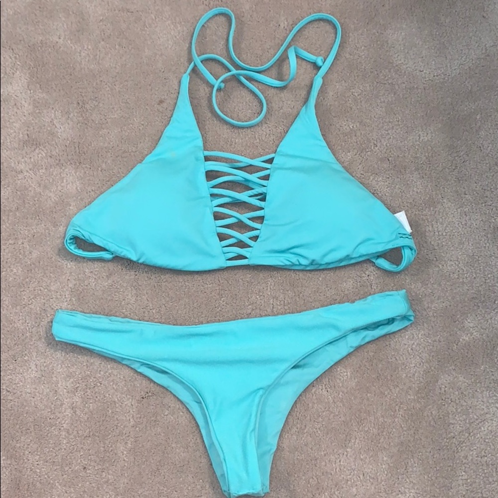 Teal Billabong Bikini Set